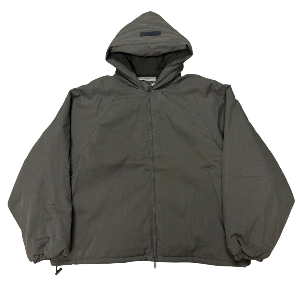 Fear of God Essentials Military Nylon Hooded Bomber 'Brown' Size Small